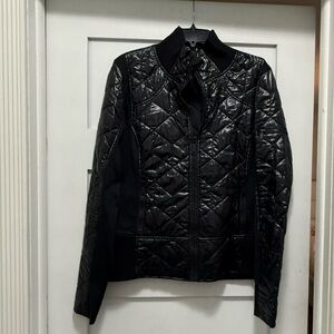 Zella Women’s Black Quilted Jacket - Lightweight Zip Front